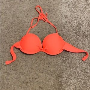 Neon orange bikini top